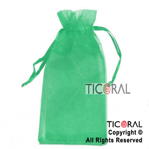 BOLSA VERDE ORGANZA 25X15CM HS2628-11 x 1